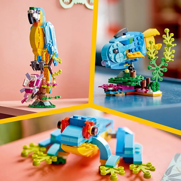 Lego Creator 3 in 1 Exotic Parrot Building Toy Set 31136 - Picture 2 of 5